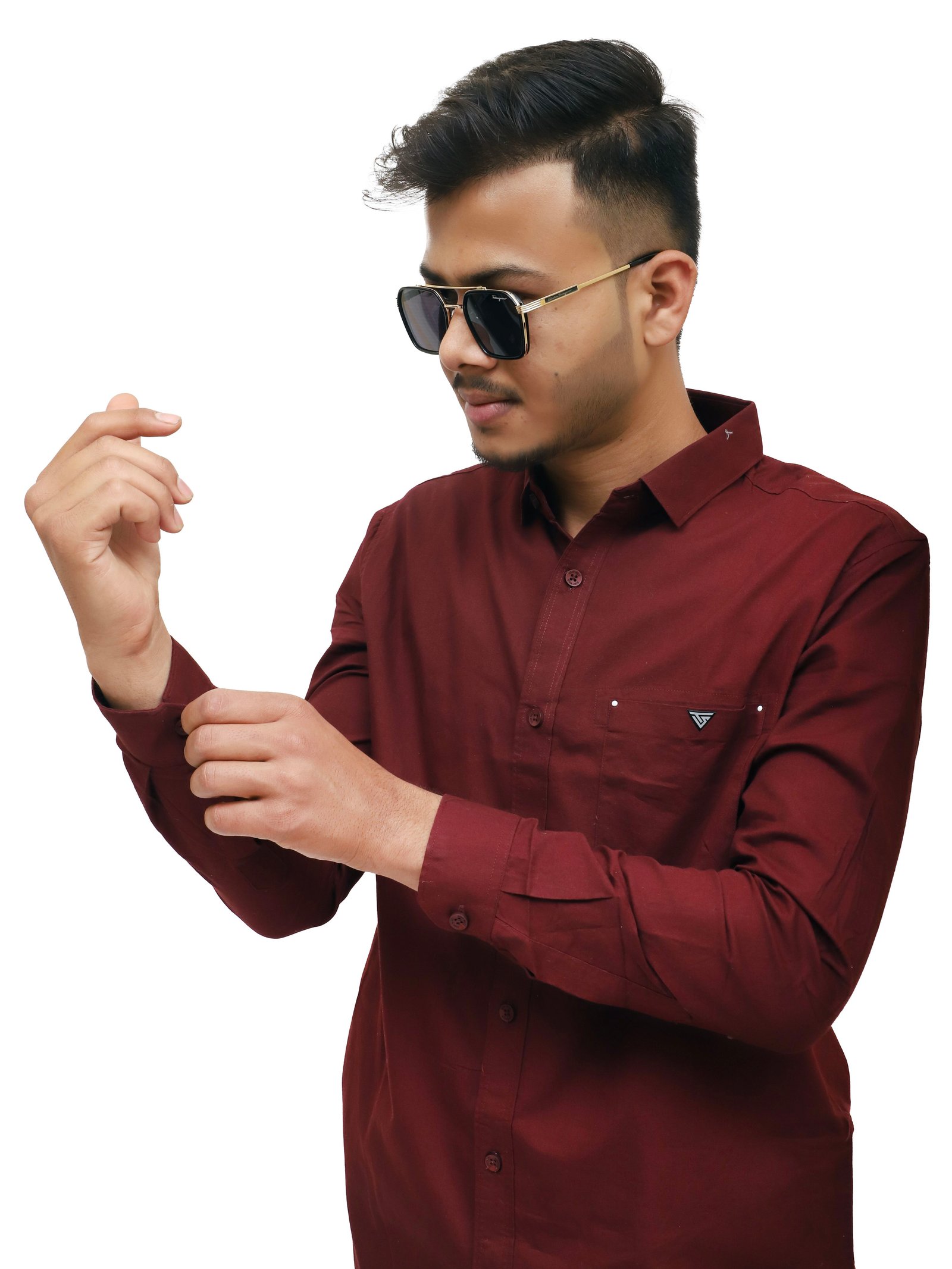 Reddish-Brown Regular Slim Fit Shirt